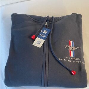 The Bradford Exchange Navy Ford Mustang Zip-Up‎ Sweater